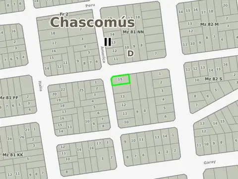 Terreno en Venta en Chascomus, USD 15.000