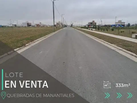 LOTE EN VENTA - QUEBRADAS DE MANANTIALES