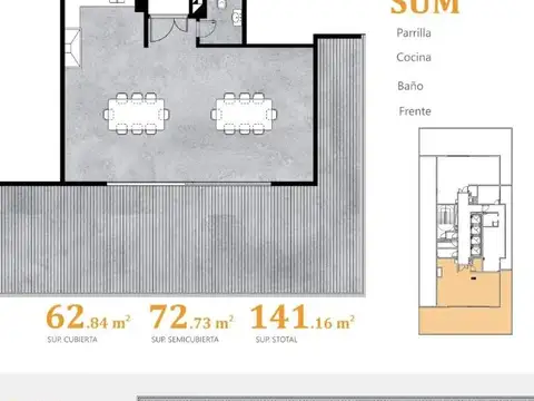 Departamento en Venta de 3 ambientes