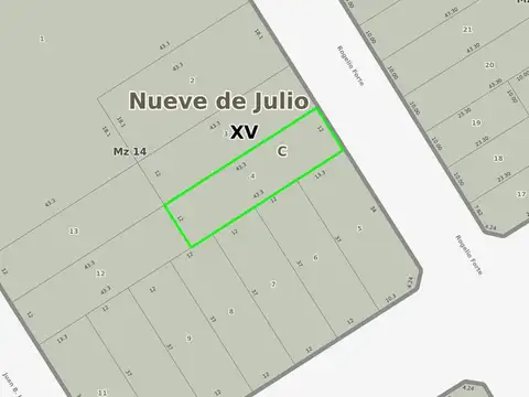 Terreno en Venta en 9 De Julio, USD 20.000