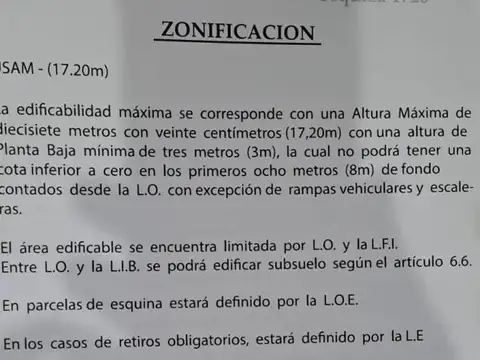 Excelente Lote de 166m2 a una cuendra de Av. Juan de Garay