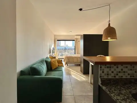 Excelente monoambiente amoblado en pichincha con terraza exclusiva