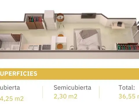 Departamento monoambiente a estrenar Maipú al 1.000 Salta (No apto crédito)