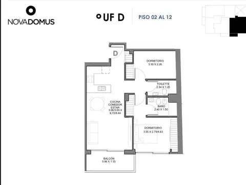 Departamento en Venta de 2 dormitorios