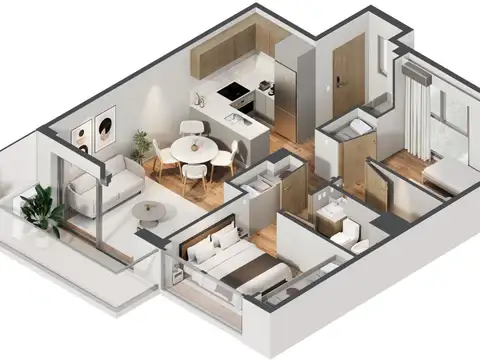 3 ambientes con balcón en Boedo - En construcción