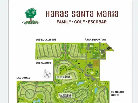 Lote en Venta, 812m2, en Haras de Santa María, Barrio El Molino, Escobar, GBA Norte