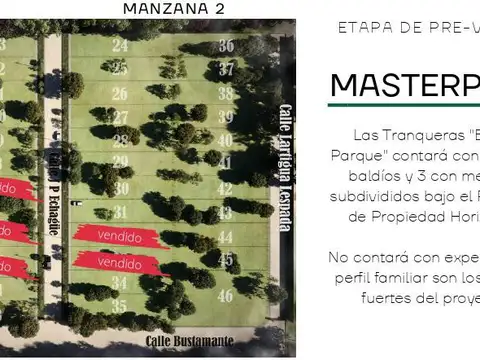 Terreno en Venta 9  mts Frente