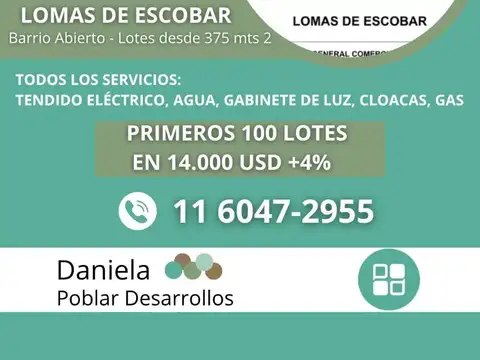 Lotes Zelaya Pilar Barrio Abierto T/ Los Servicios