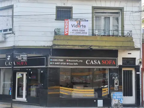 Local 90 m2 con vivienda de 3 amb c/dep. piso unico