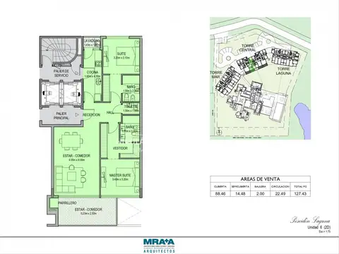 Excelente ubicación, con vista a la laguna y la bahía, 2 dormitorios frente al mar