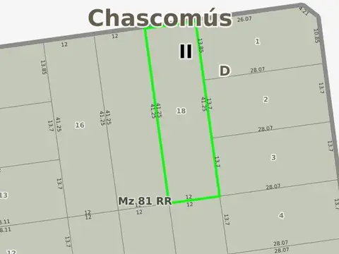 Cerrito e/ América y General Paz Chascomús