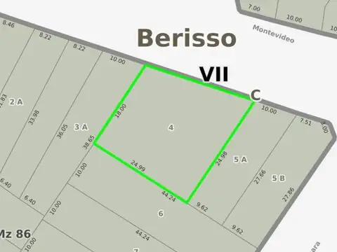 Terreno en venta - 537Mts2 - Berisso