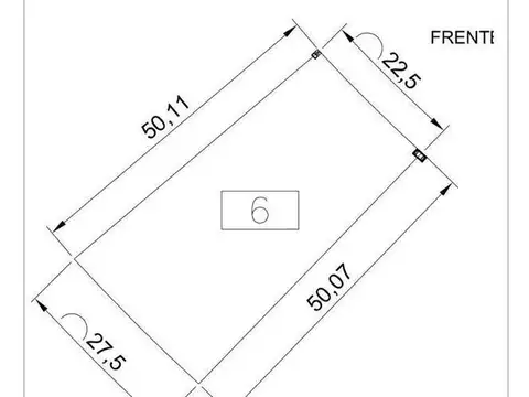 Terreno en Venta 50  mts Fondo