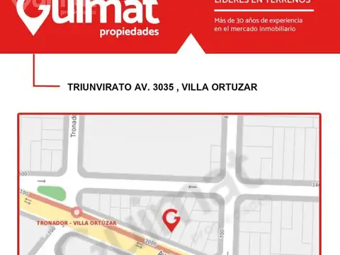 Terreno en Venta en Villa Ortuzar, USD 580.000