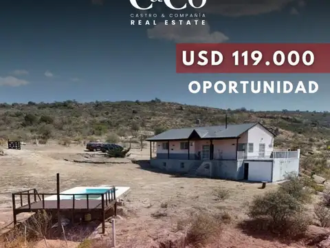 ESPECTACULAR ESTANCIA CON 4 DORMITORIOS, PILETA, 20.000M² DE TERRENO B° PIEDRA DE LUNA, CABALANGO