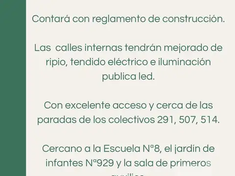 Terreno en  venta Escobar