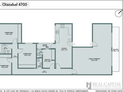 Departamento en Venta de 3 dormitorios