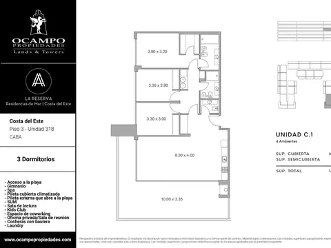 Departamento en Venta de 4 ambientes