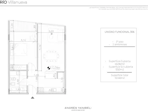 Departamento en Venta de 2 ambientes