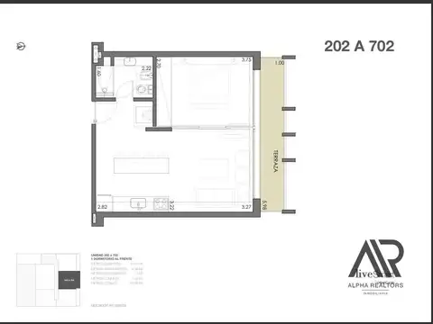 Departamento en Venta en Palermo, USD 138.000
