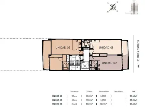 Departamento en Venta en Belgrano Barrancas, USD 124.800