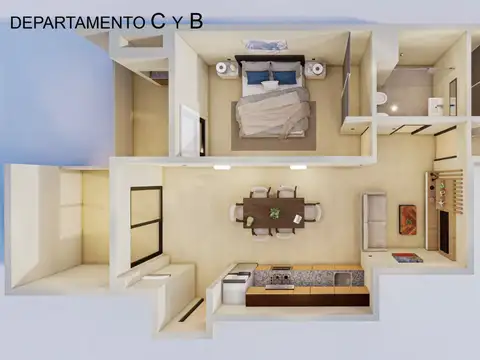 DEPARTAMENTO 2 DORM. BALCON C/ASADOR ALTO ALBERDI