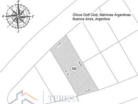 Terreno en Venta Olivos Golf Club - 1375 m2 totales - no perimetral-