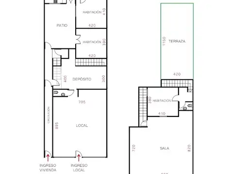 Casa con Local Comercial en Venta