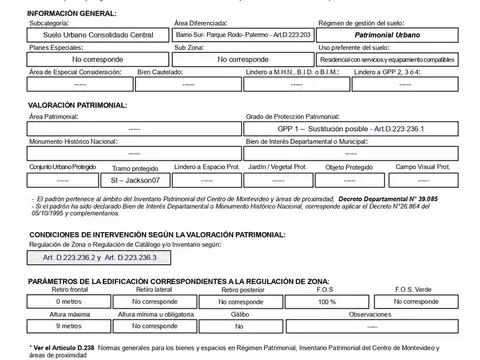 Terreno en Venta en Parque Rodo , USD 530.000