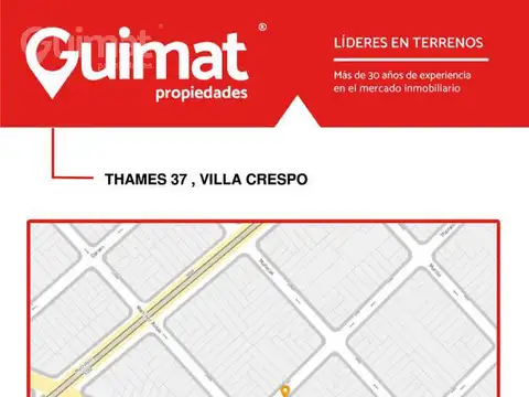 Terreno en Venta en Villa Crespo, USD 580.000