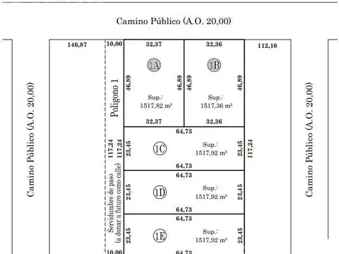 Terreno en Venta 32  mts Frente