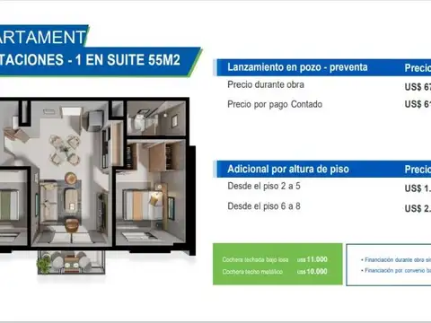 Departamento en Venta en Luque, USD 64.090