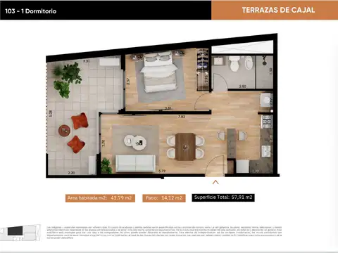 Venta de apartamento 1 dormitorio en La Blanqueada