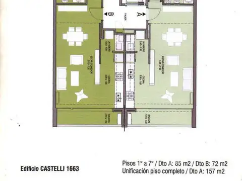 Departamento 3 ambientes con 2 baños