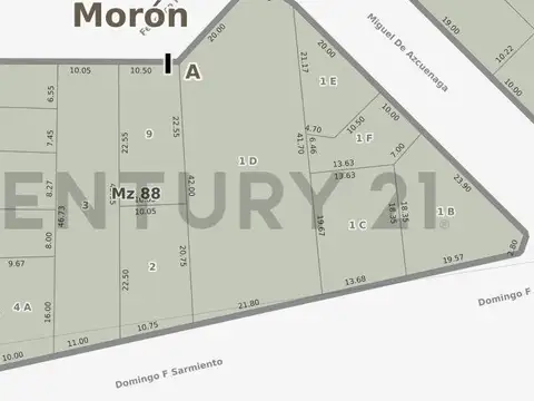 Terreno en Venta 30  mts Frente