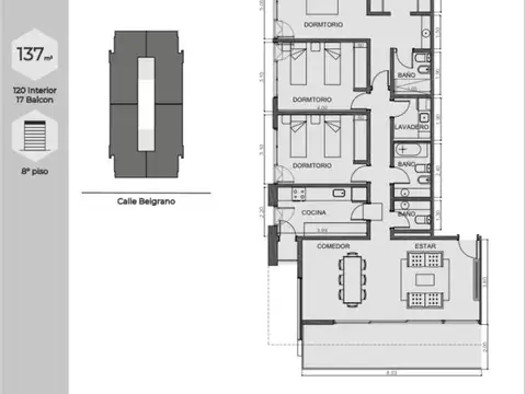 Departamento en Venta con 1 cocheras