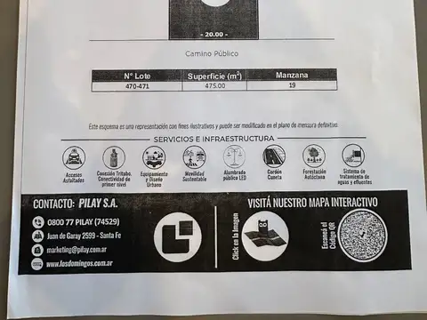 Terreno en Venta en Sauce Viejo, USD 27.000