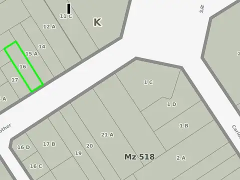 LOTE EN VENTA SOBRE CALLE NOTHER ENTRE DE KAY Y CARLOS PELLEGRINI