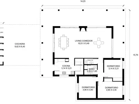 Casa 7 ambientes con 1 baño