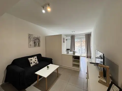 Departamento monoambiente amueblado en alquiler balcon al contrafrente impecable