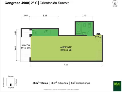 Congreso 4900, Piso 2