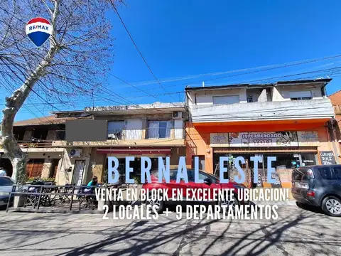 VENTA EN BLOCK 2 LOCALES + 9 DEPTOS 2 AMB BERNAL