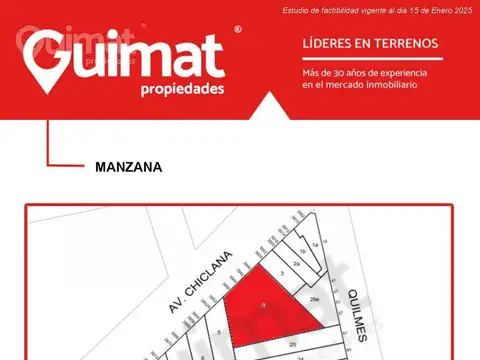 Terreno en Venta de 1225,0 m2
