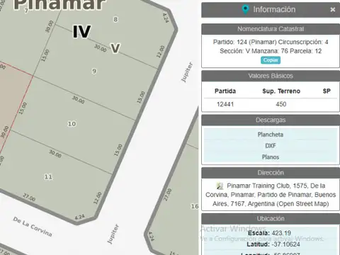 Terreno en Venta de 450,0 m2