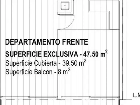 Departamento 2 ambientes con 1 baño