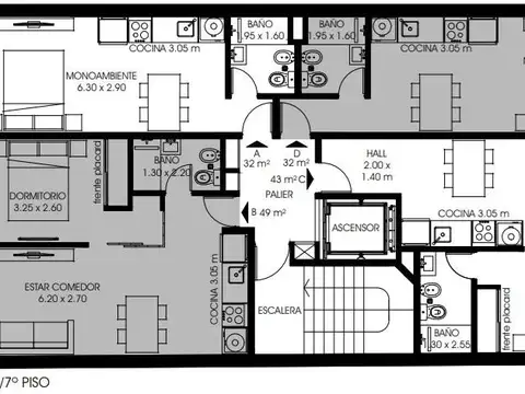 Departamento en Venta en Centro, USD 51.000