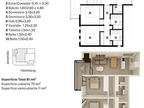 Departamento en Venta al Oeste