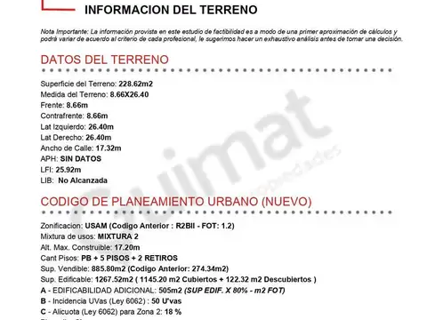 Excelente Terreno en Velez Sarsfield- Lideres en Terrenos