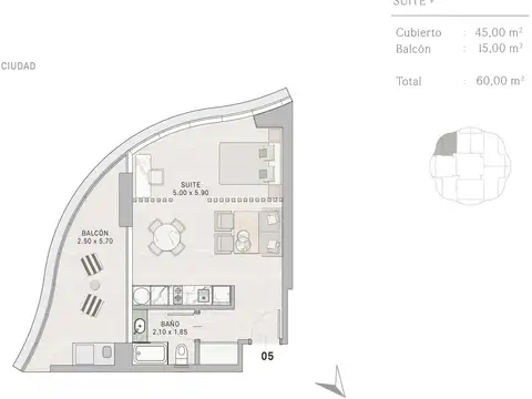 Departamento en Venta Apto profesional