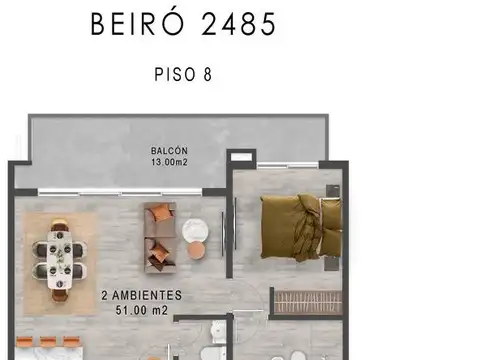 Venta Departamento 2 ambientes Agronomia